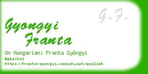 gyongyi franta business card
